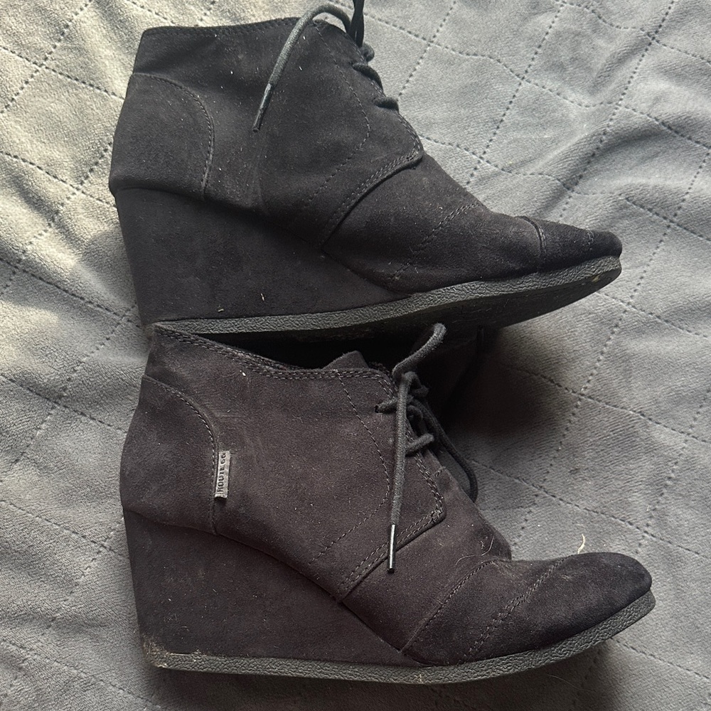 Route 66 Black Lace Up Boots for Women - Picture 5 of 7